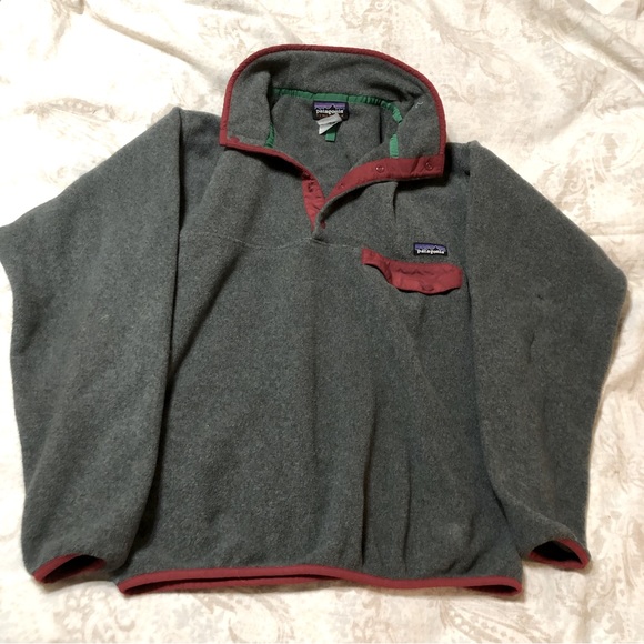 Patagonia Other - PATAGONIA Gray Red Synchilla Snap Pullover Fleece Jacket pls read description M